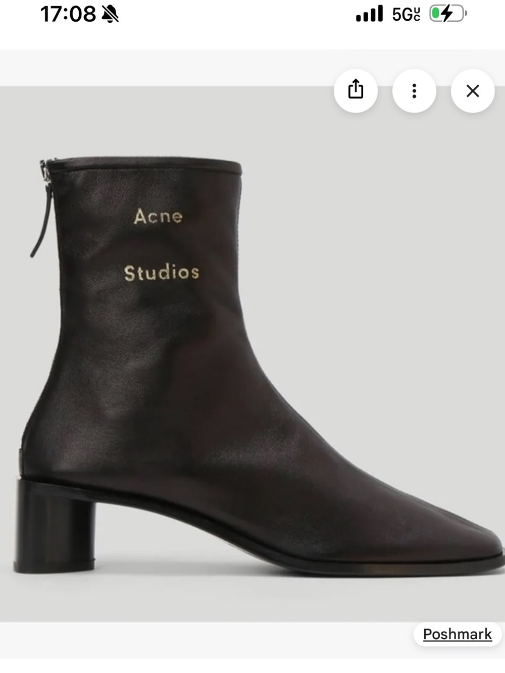 Acne studios Bertine black leather ankle boots size 40 – flawed